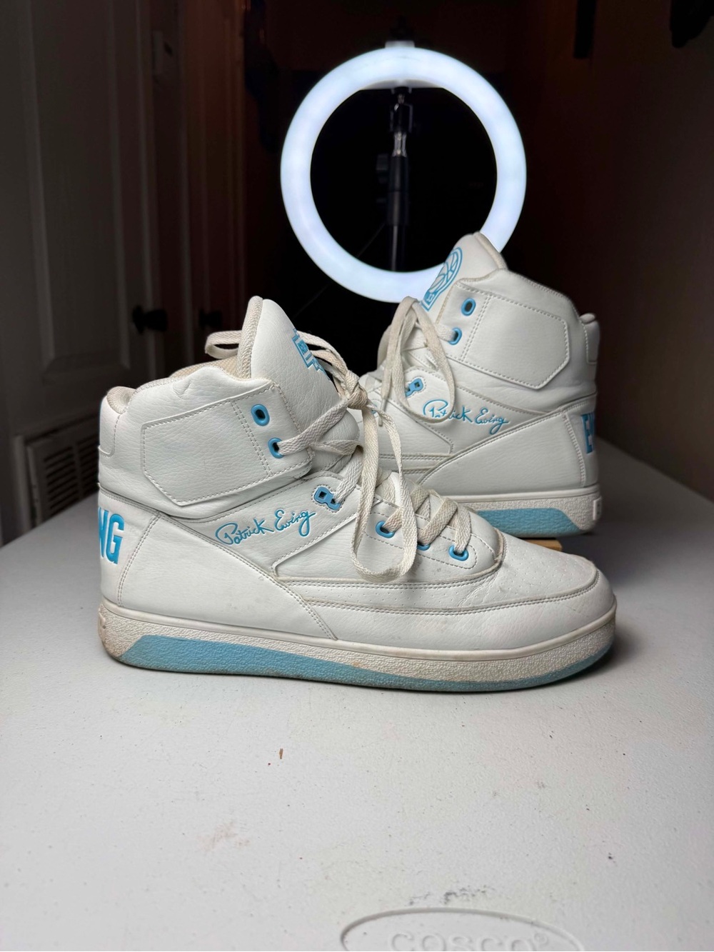 Ewing 33 Orion Non-Strap (White/Sky Blue) Sz 13